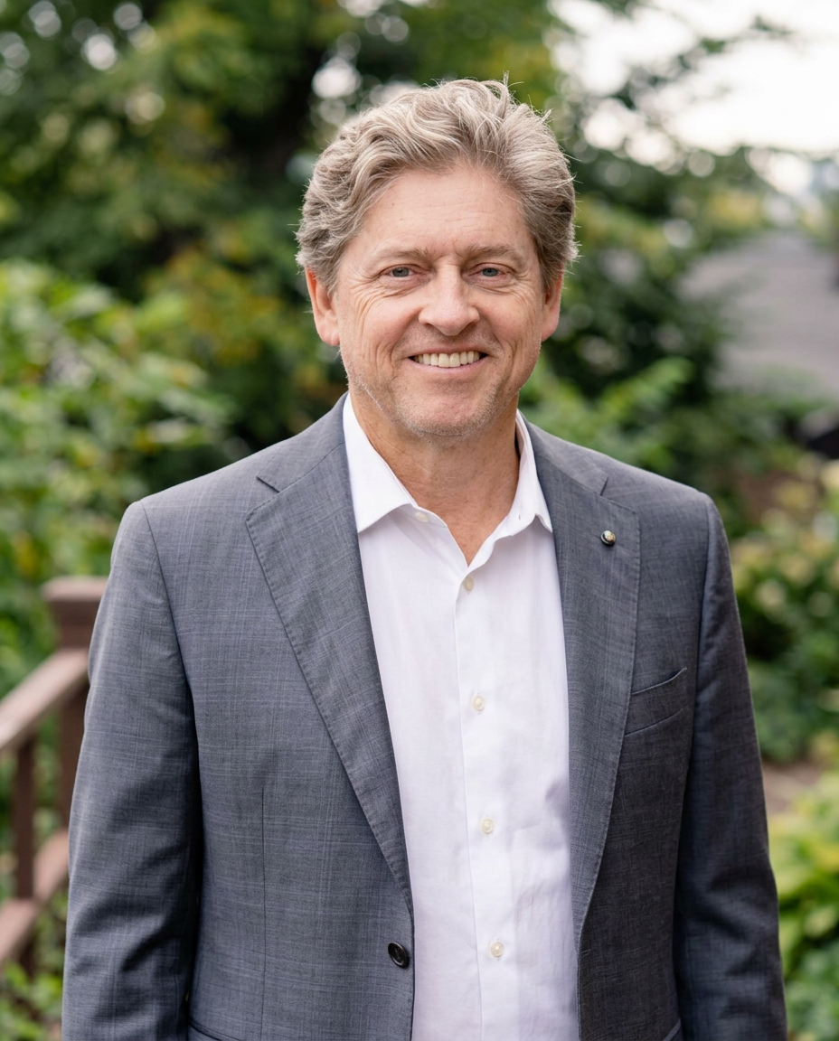 Patrick Pruett of the Holmes and Pruett Homes Team, outdoor portrait