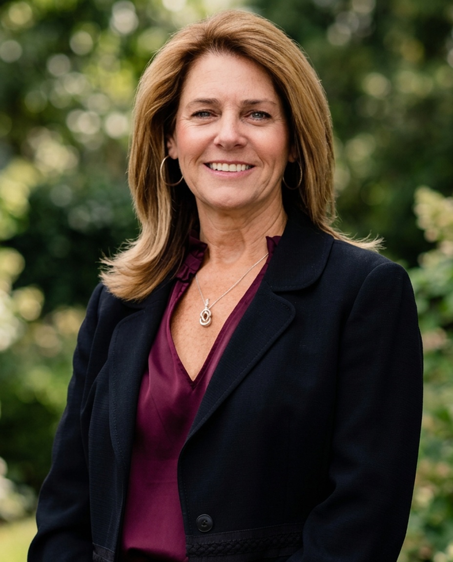 Ginger Pruett Holmes of the Holmes and Pruett Homes Team, outdoor portrait